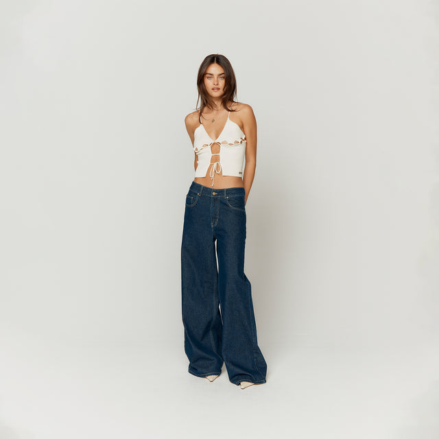 CLASSIC INDIGO WIDE LEG DENIM