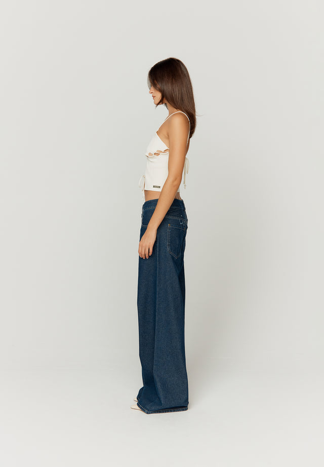 CLASSIC INDIGO WIDE LEG DENIM