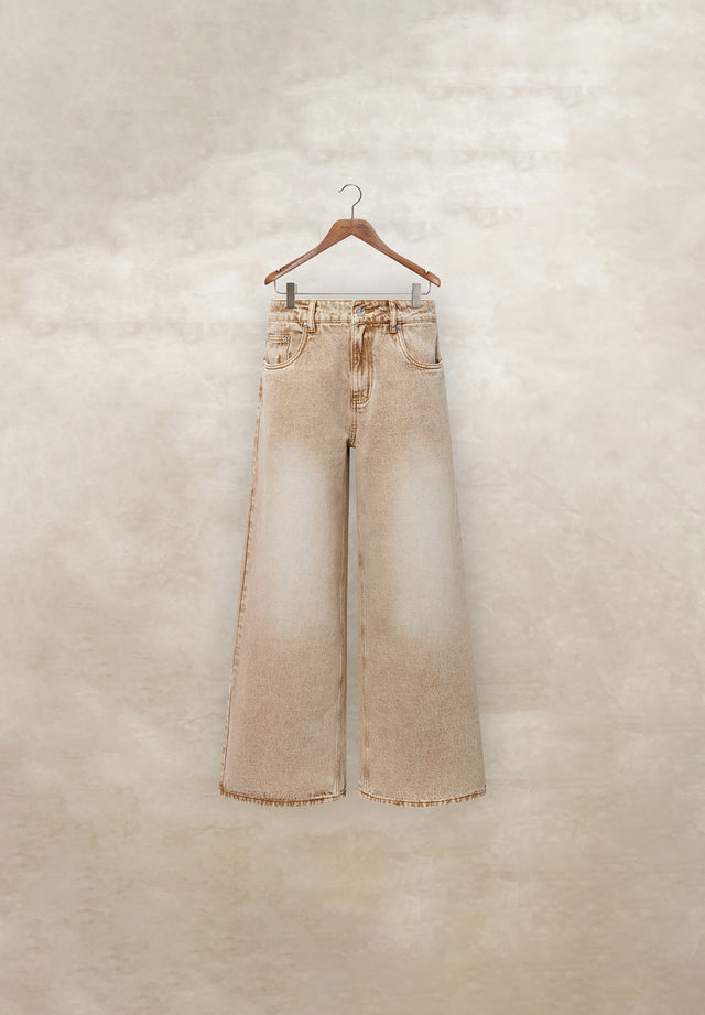 CLASSIC SAND WIDE LEG DENIM