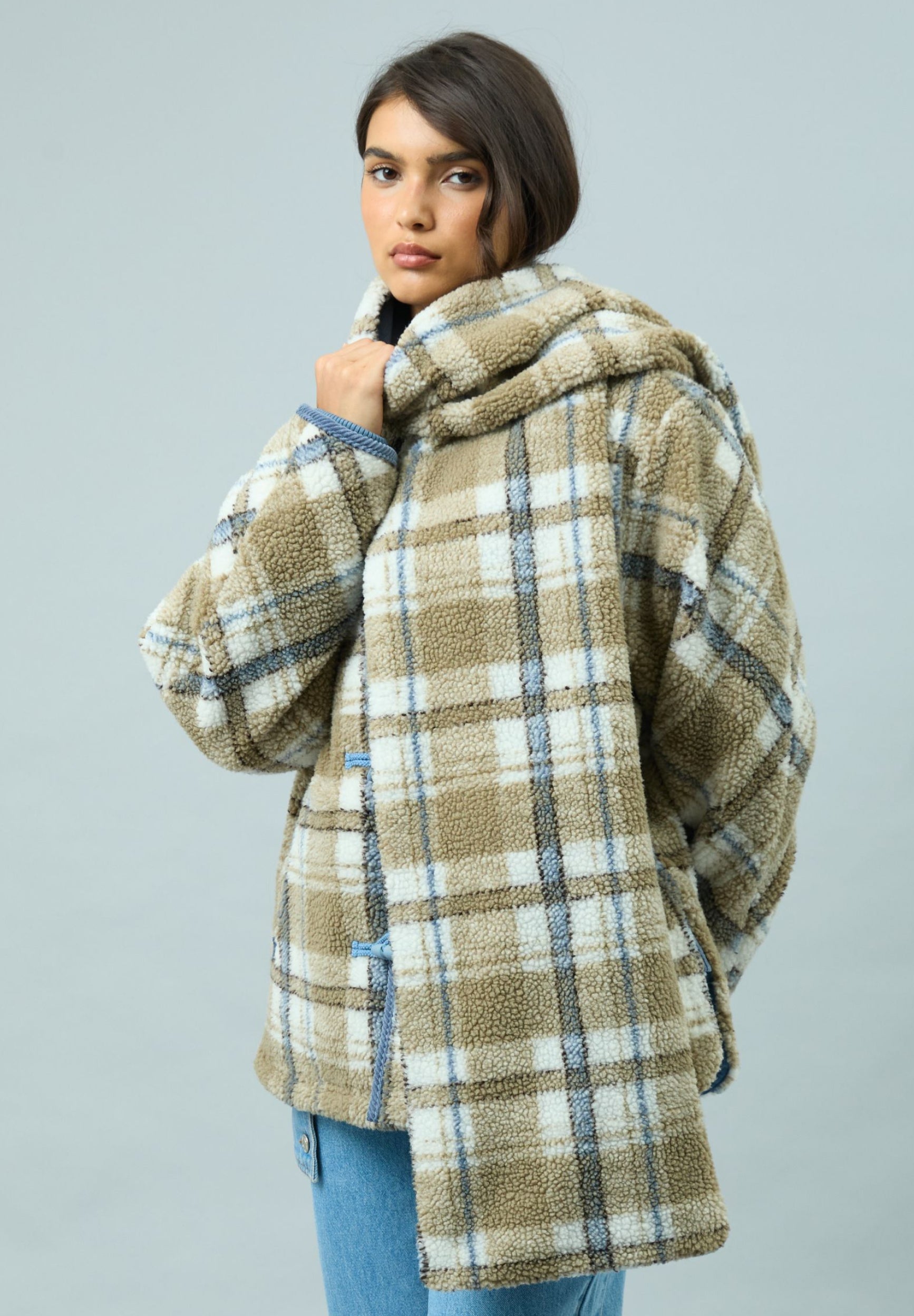 FLEECE SCARF JACKET