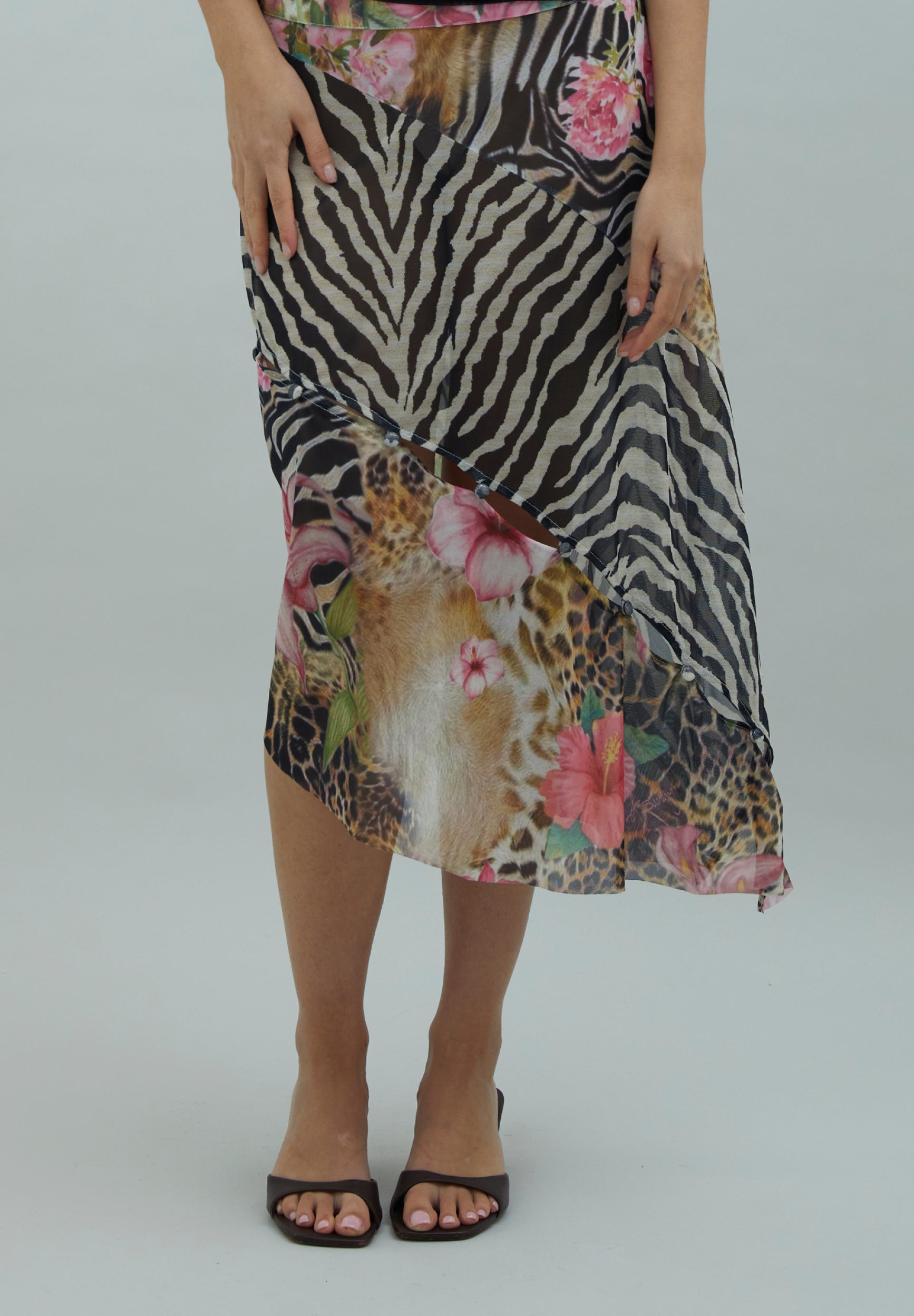 TROPICAL MESH SKIRT