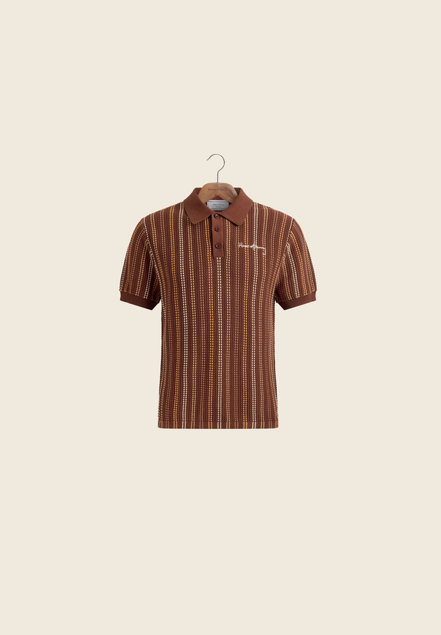 STRIPE KNITTED POLO