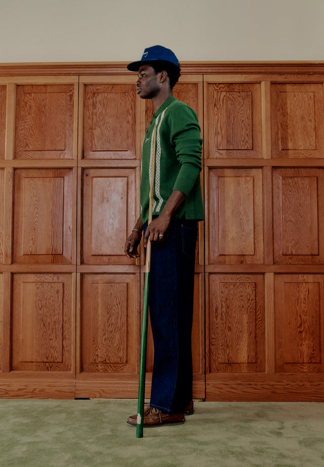 STRIPE KNITTED RUGBY SHIRT