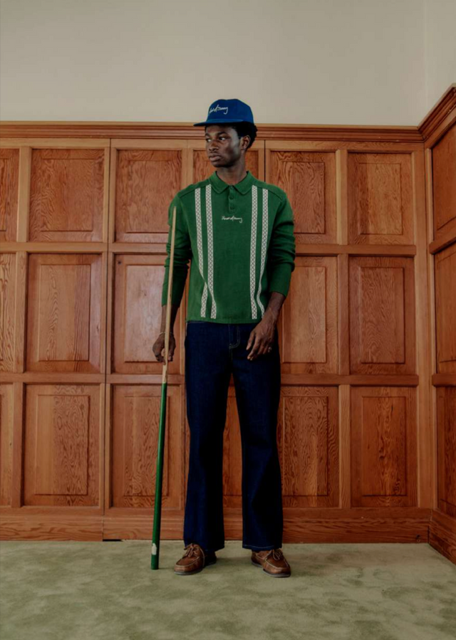 STRIPE KNITTED RUGBY SHIRT