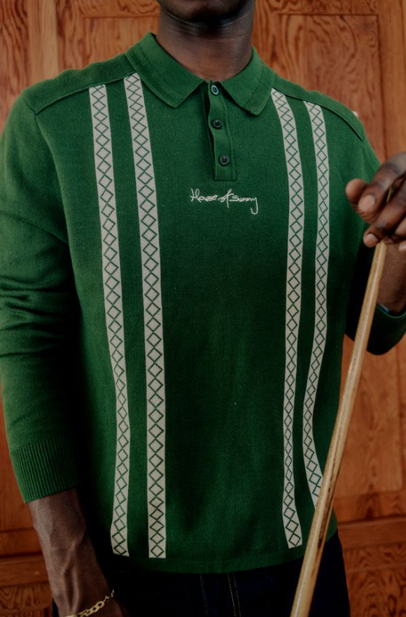 STRIPE KNITTED RUGBY SHIRT