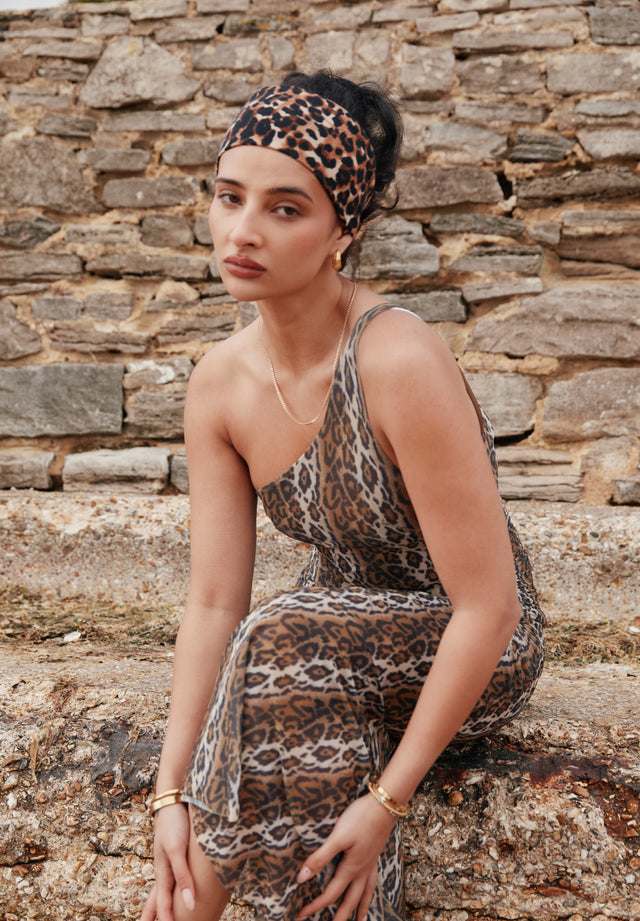 LEOPARD ASYMMETRIC DRESS