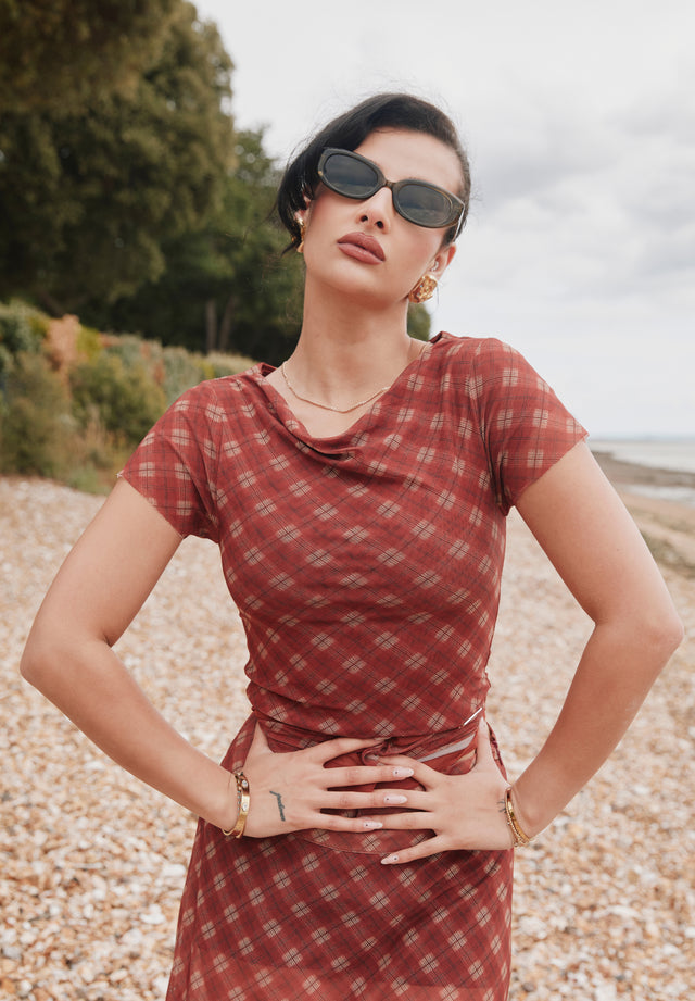 RETRO CHECK MESH TOP