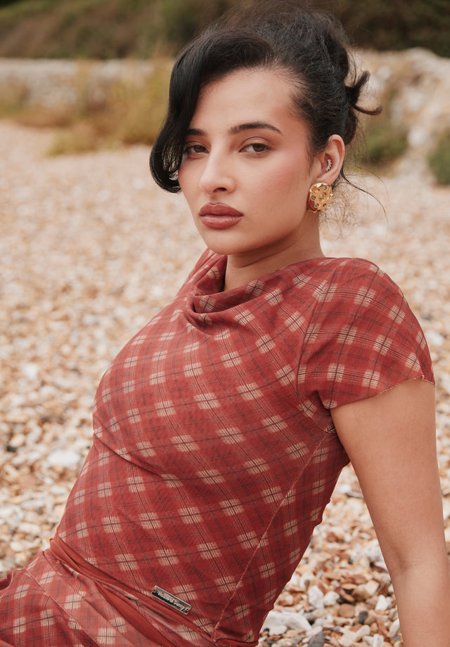 RETRO CHECK MESH TOP