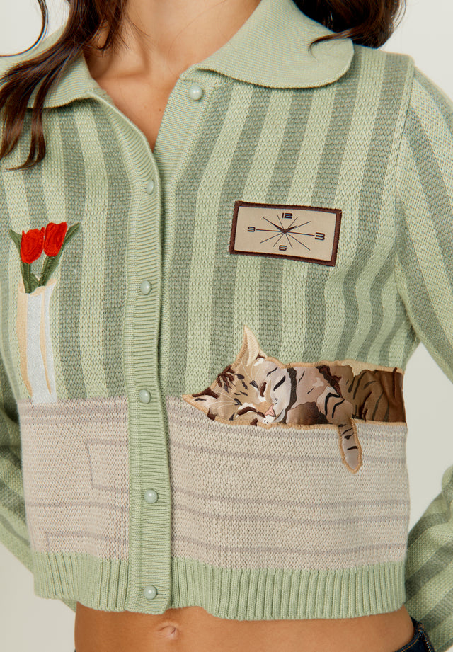 THE SLEEPY CAT CARDIGAN