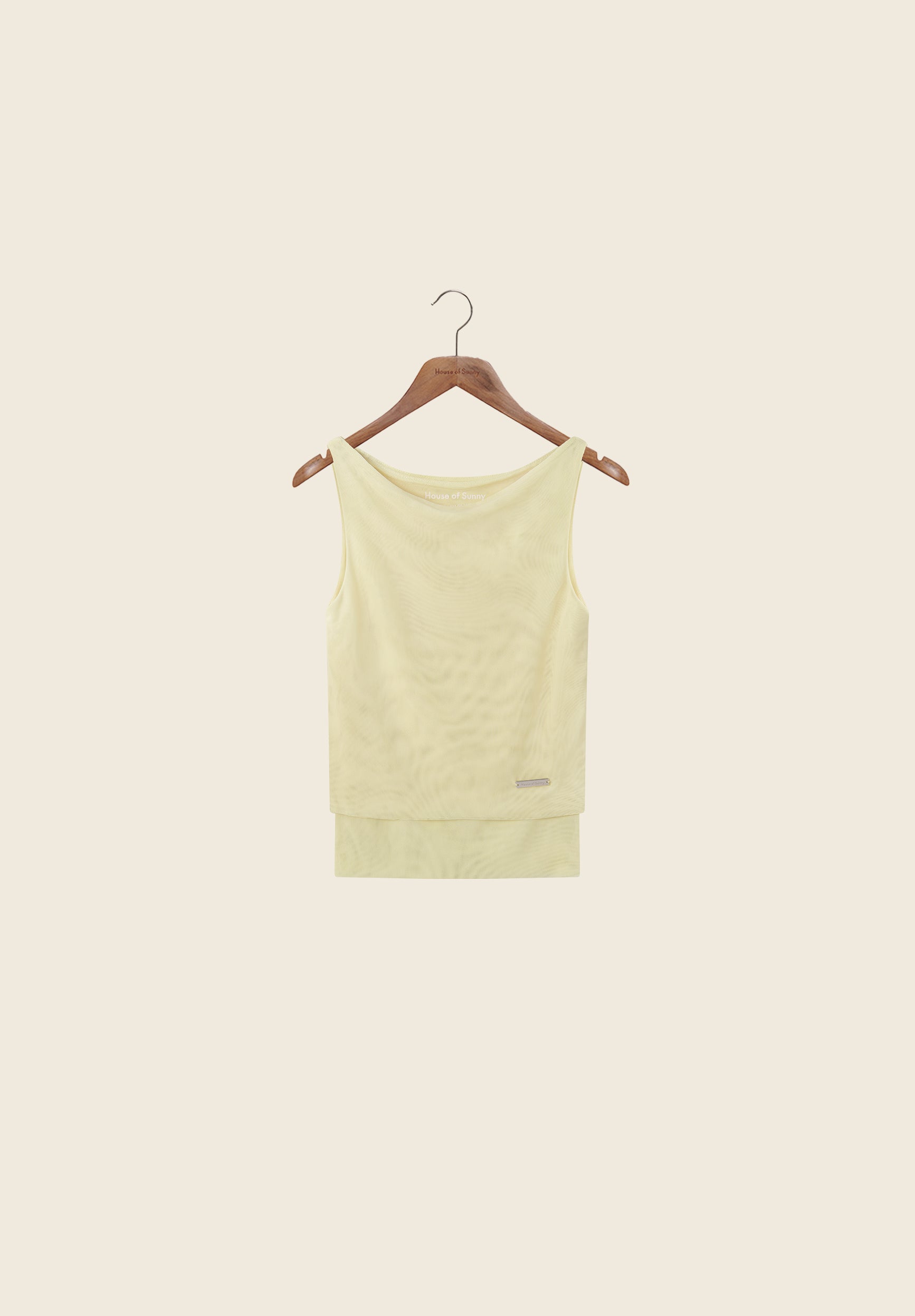 BUTTER SLEEVELESS DOUBLE LAYER TOP