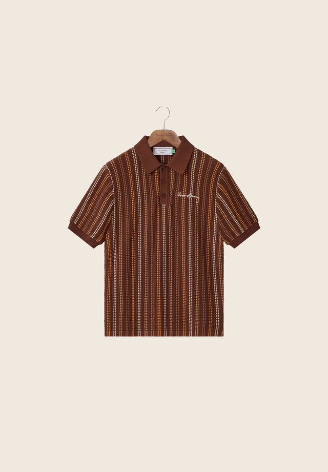 STRIPE KNITTED POLO
