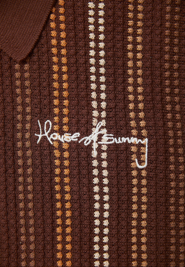 STRIPE KNITTED POLO