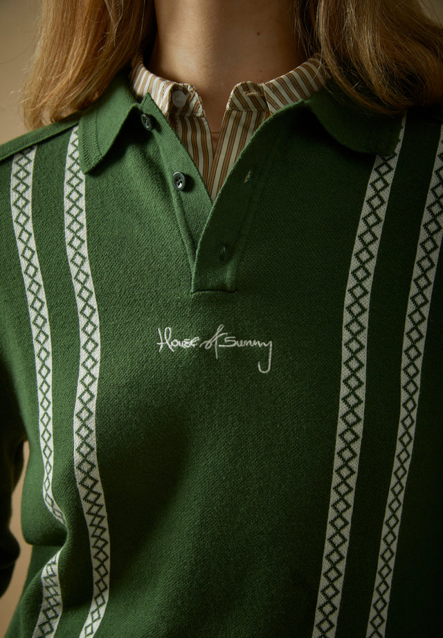 STRIPE KNITTED RUGBY SHIRT