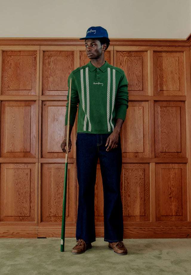 STRIPE KNITTED RUGBY SHIRT