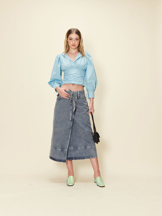 LOW RIDER DENIM SKIRT
