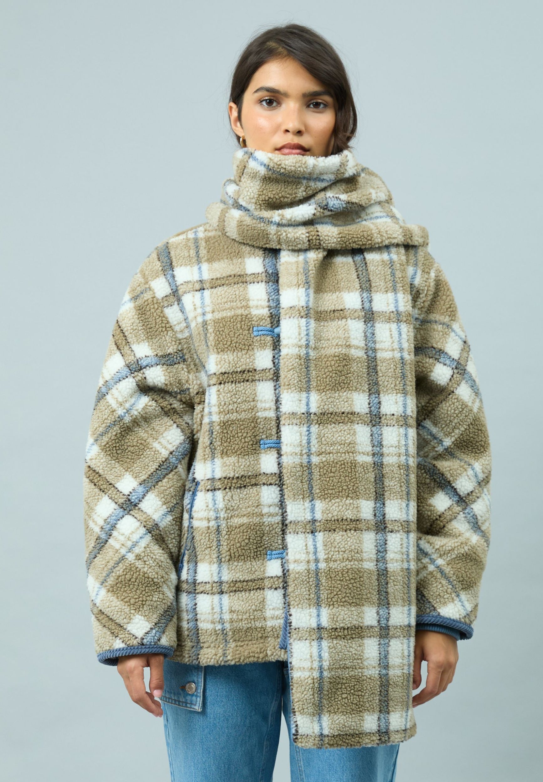 FLEECE SCARF JACKET