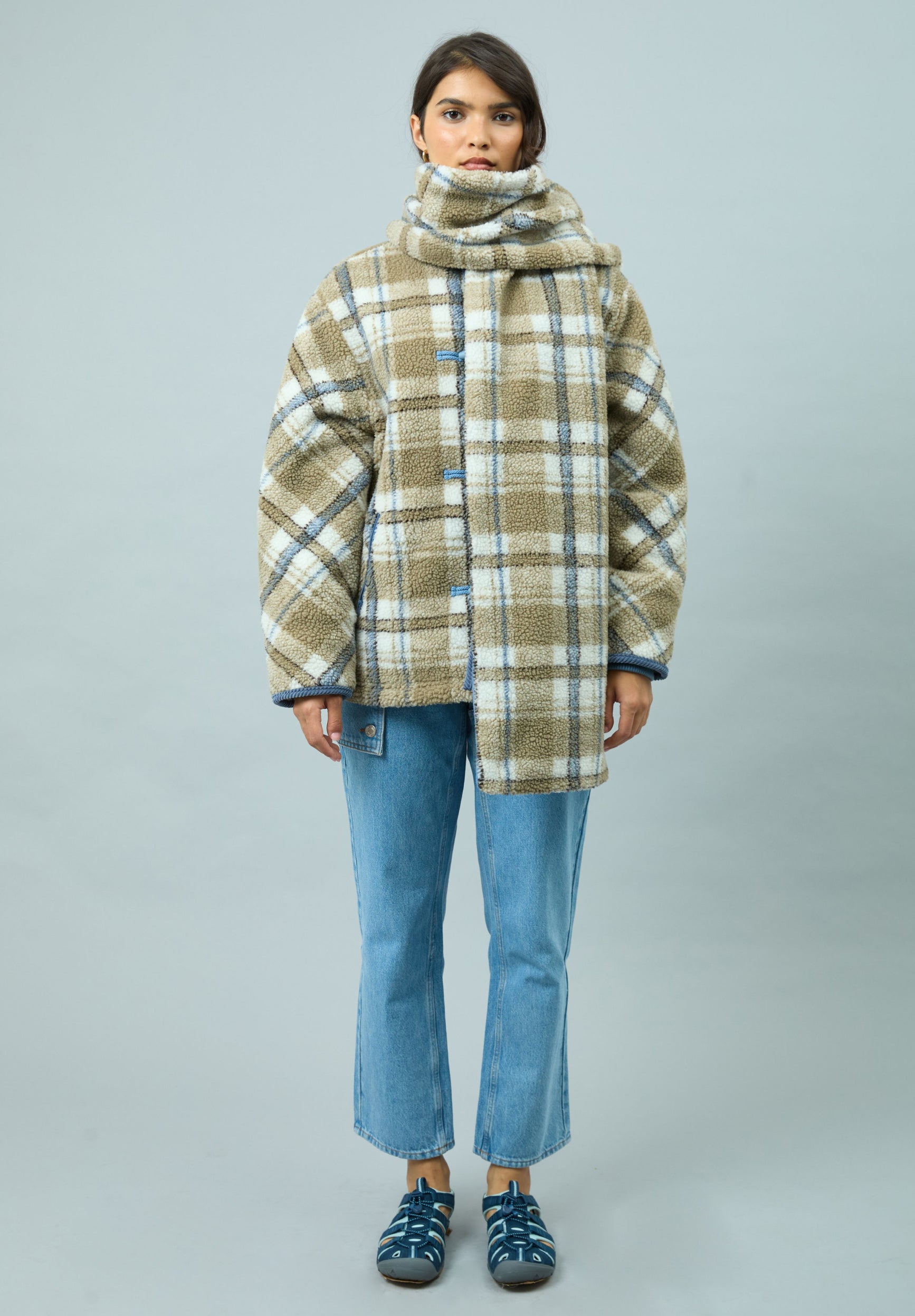 FLEECE SCARF JACKET