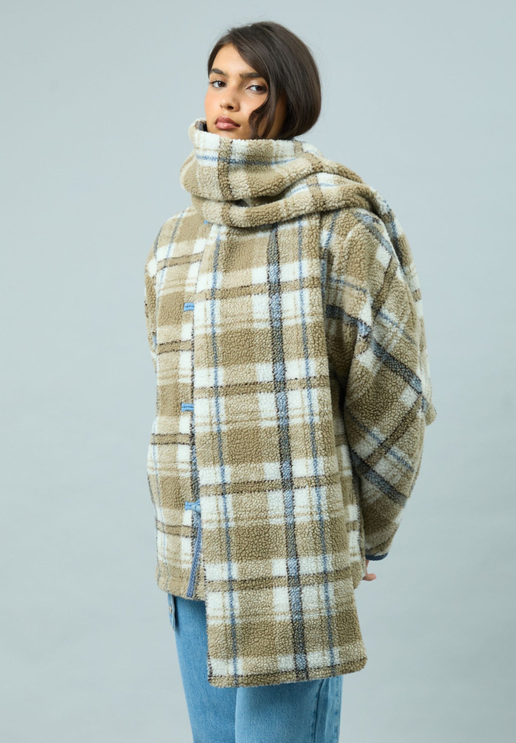 FLEECE SCARF JACKET