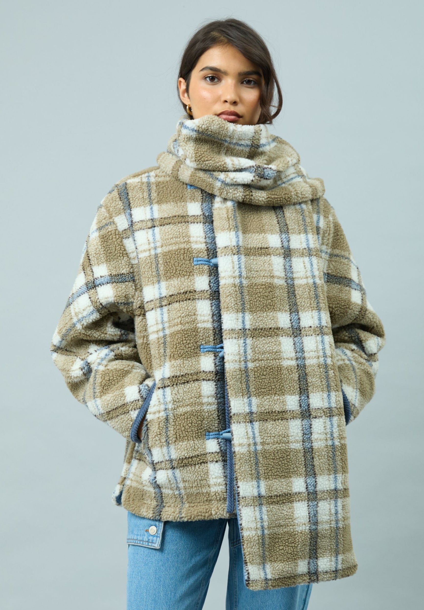 FLEECE SCARF JACKET