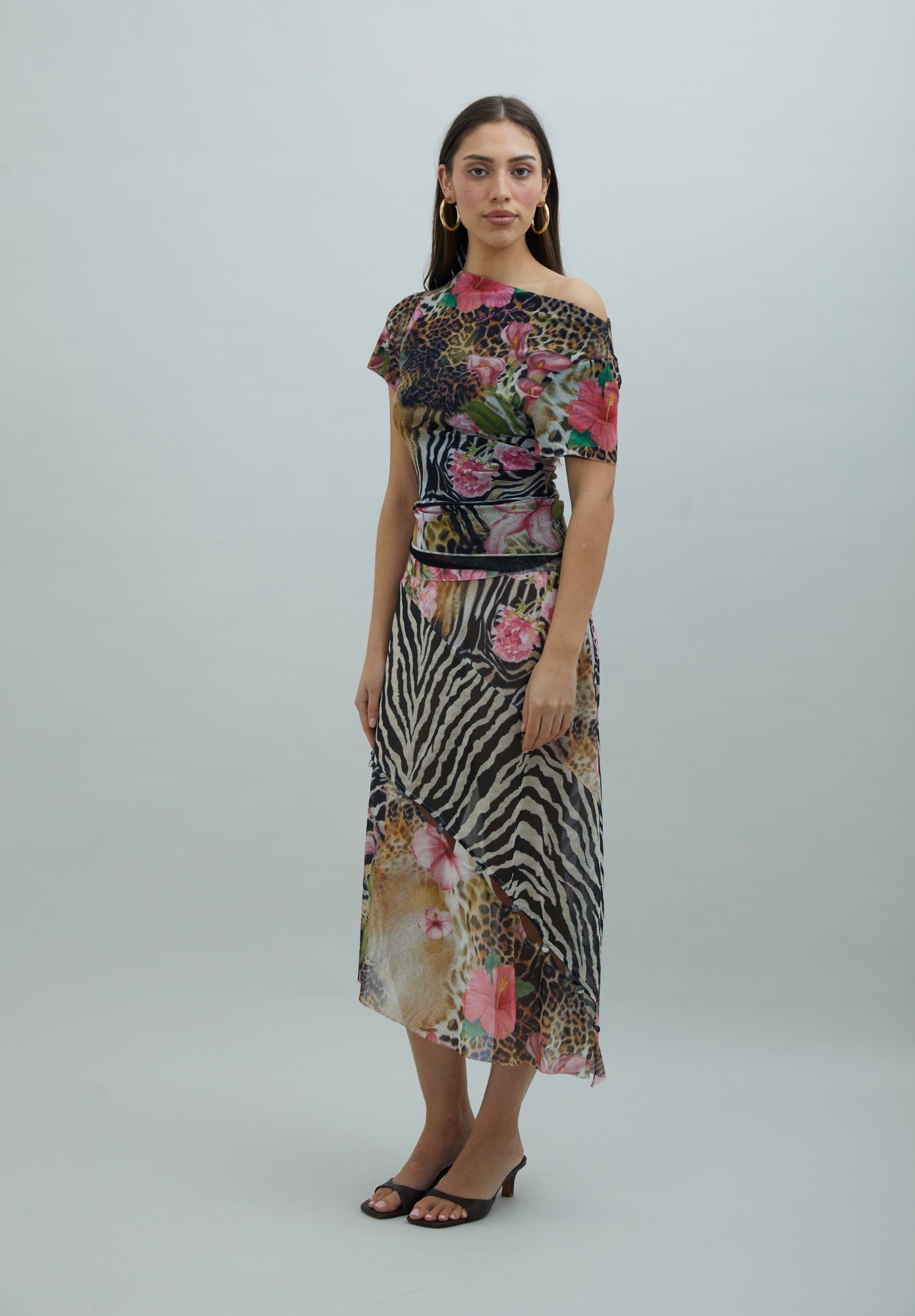 TROPICAL MESH SKIRT