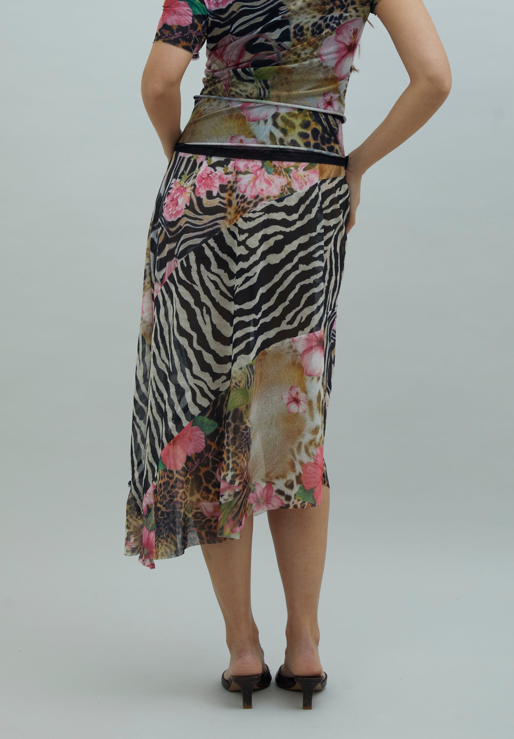 TROPICAL MESH SKIRT