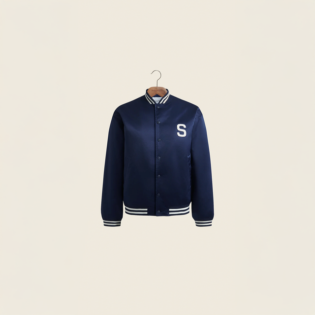 SATIN CLUB VARSITY BOMBER