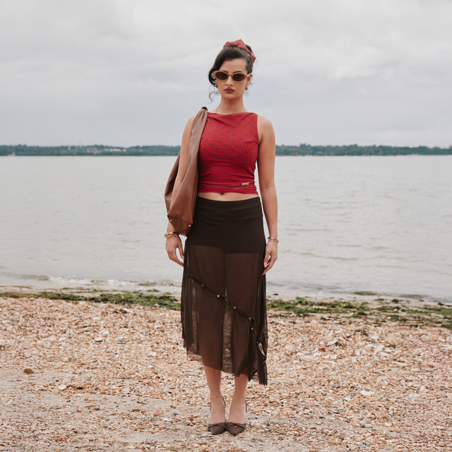 THE ROSEWOOD MESH SKIRT