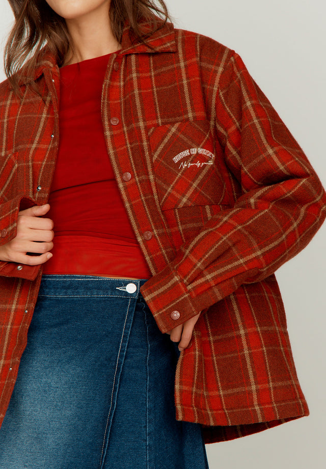 HEAVY WEIGHT PLAID OVERSHIRT