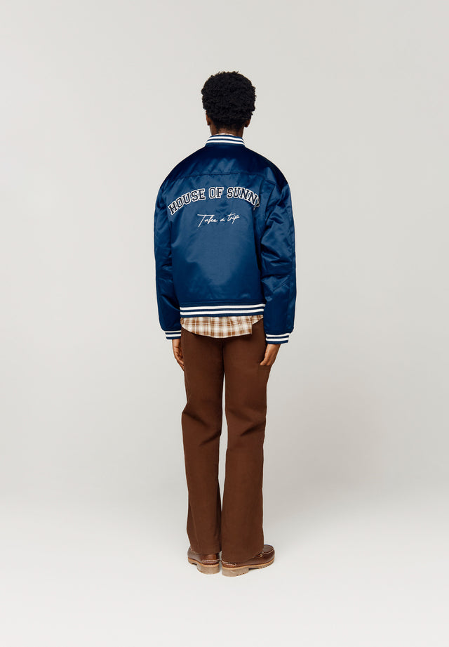 SATIN CLUB VARSITY BOMBER