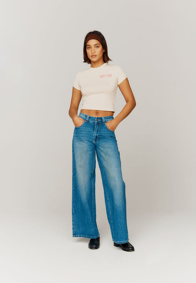 LOW RISE WIDE LEG DENIM