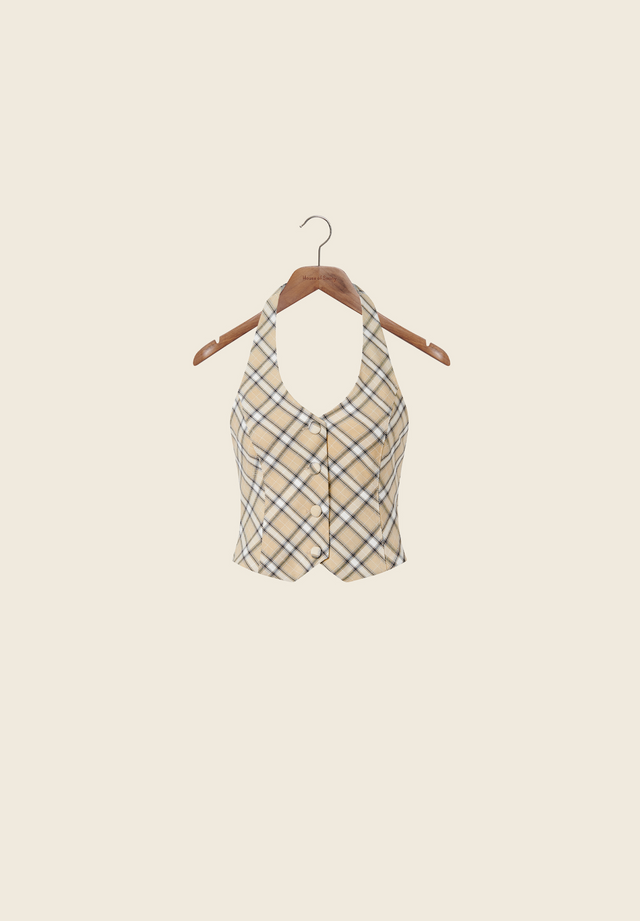SLOANE CHECK WAISTCOAT