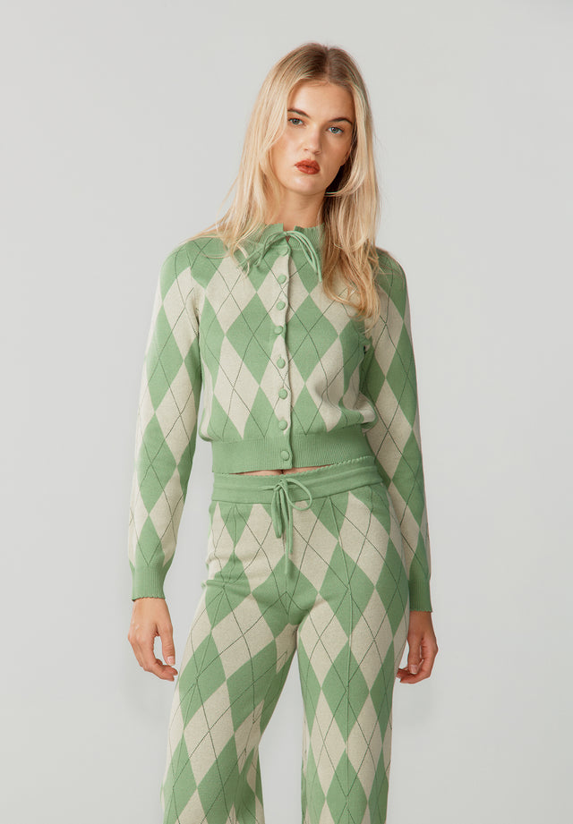 ARGYLE LOUNGE CARDIGAN