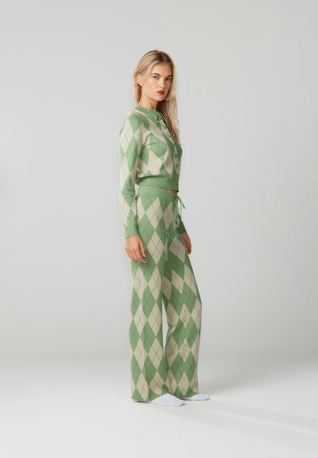 ARGYLE LOUNGE CARDIGAN