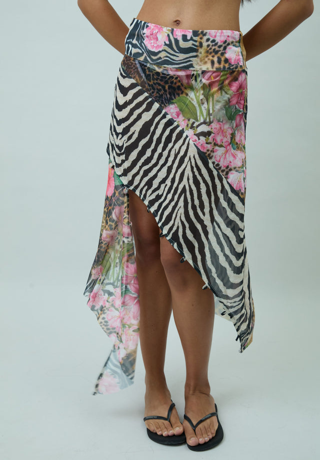 TROPICAL MESH SKIRT