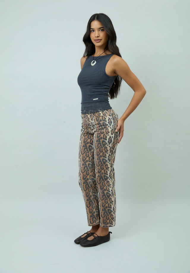 LEOPARD JESSIE DENIM