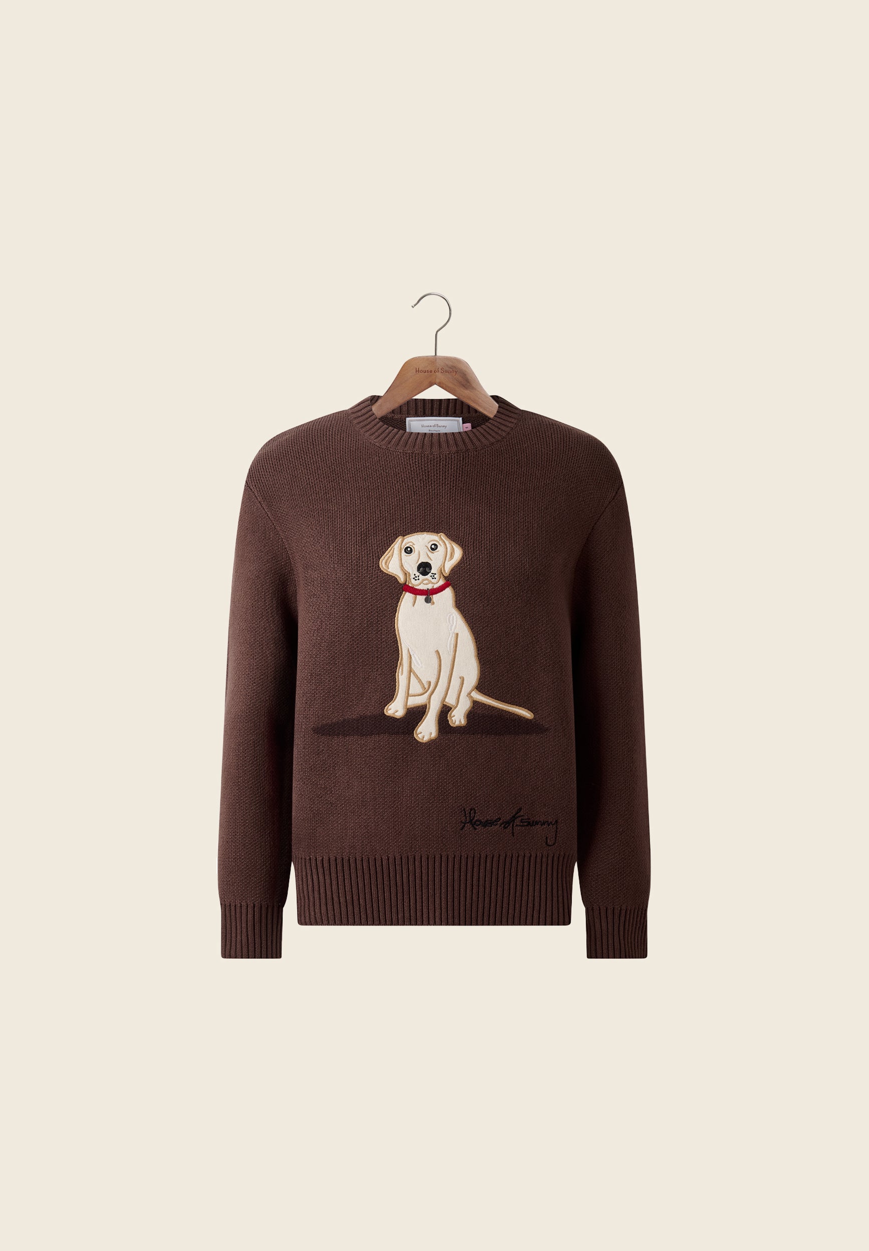 House of Sunny The Labrador Knit Sweater | Dog Motif Designer Jumper