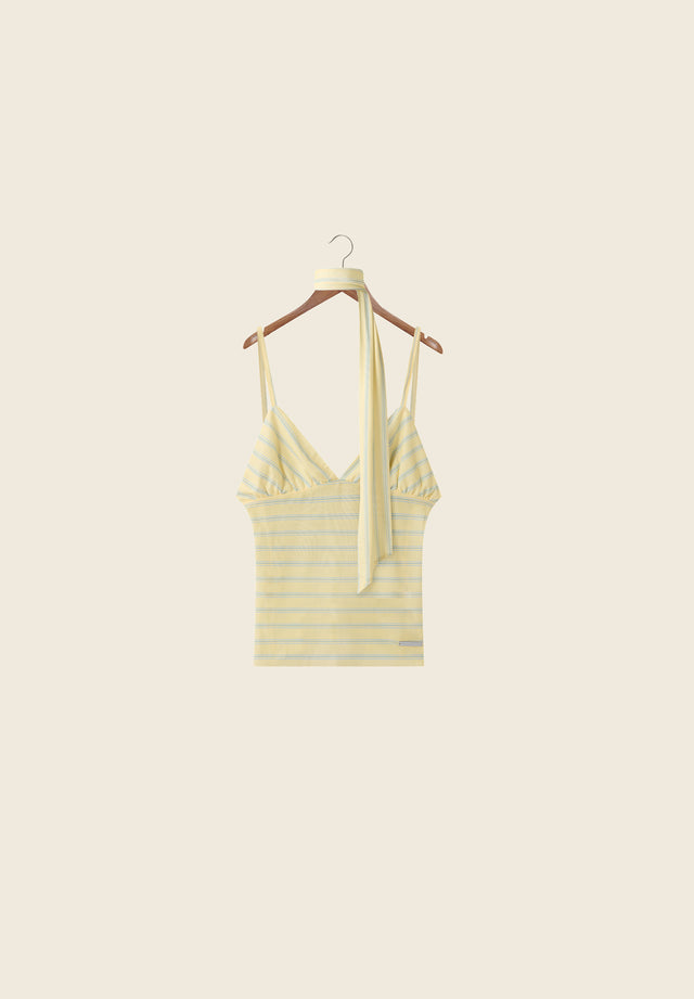 STRIPED MESH CAMI TOP