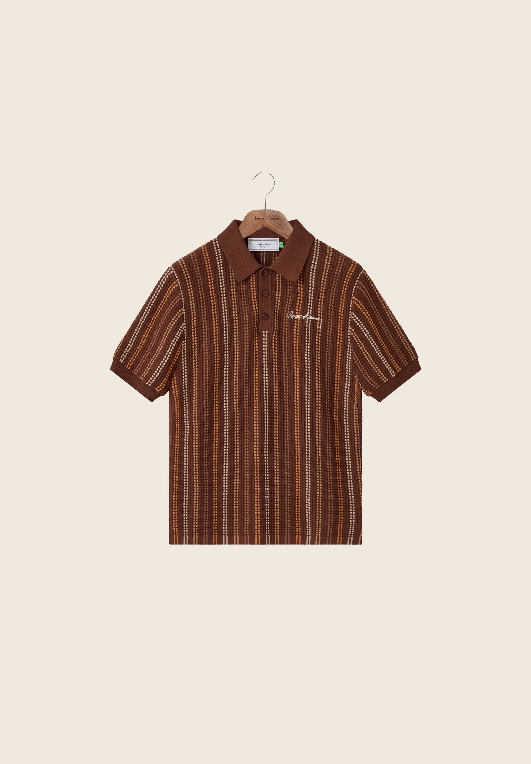 STRIPE KNITTED POLO