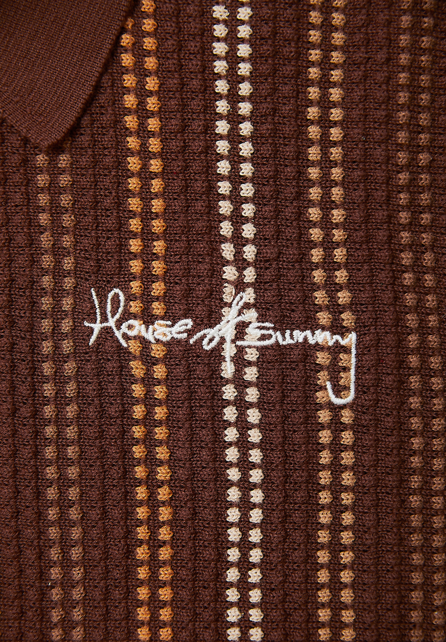 STRIPE KNITTED POLO