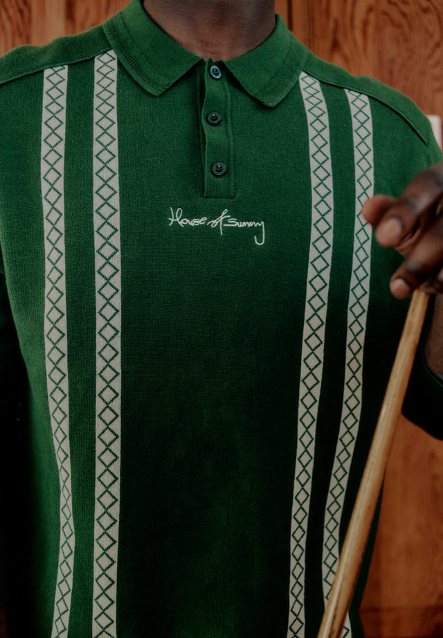 STRIPE KNITTED RUGBY SHIRT