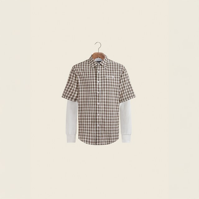 DOUBLE LAYERED BUTTON DOWN