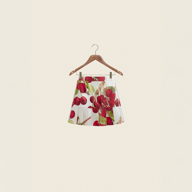 THE CHERRY PLEAT SKIRT